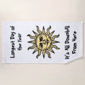 Summer Solstice Gedicht Strandtuch (Vorderseite)