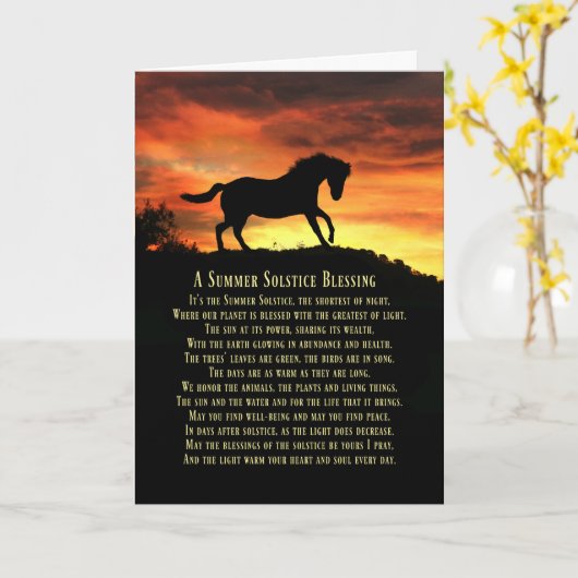 Summer Solstice Litha Pagan Karte (Gelbe Blume)