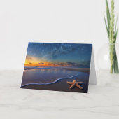 Summer Solstice Midsommer Eve Beach mit Starfish Karte (Vorderseite)