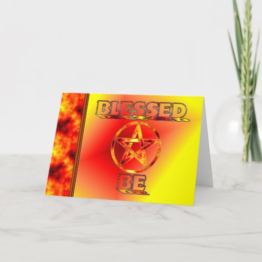 Summer Solstice Pagan Pentagram Karte (Vorderseite)