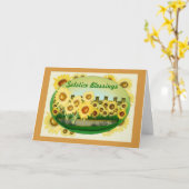 Summer Solstice Segen mit Sonnenblumen Karte (Gelbe Blume)