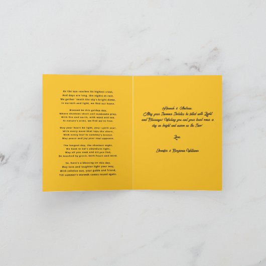 Summer Solstice Sessing Karte (Innenseite)