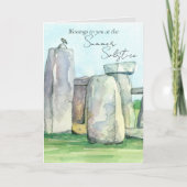 Summer Solstice Stonehenge England Rocks Blackbird Karte (Vorderseite)