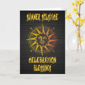 Summer Solstice Sun Celebration Sessing Karte (Gelbe Blume)