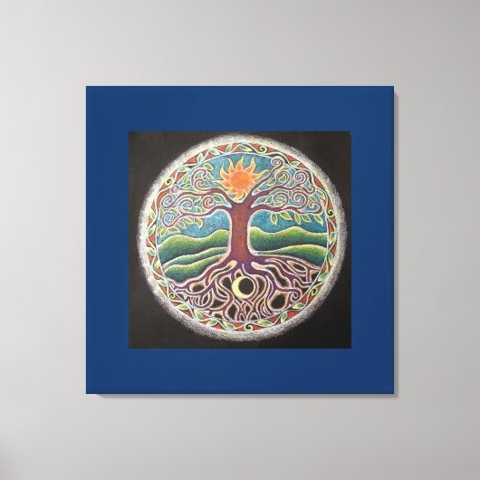 Summer Solstice Tree of Life Mandala Leinwand Prin (Vorderseite)