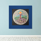 Summer Solstice Tree of Life Mandala Leinwand Prin (Insitu (Holzboden))
