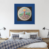 Summer Solstice Tree of Life Mandala Leinwand Prin (Insitu (Schlafzimmer))