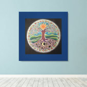 Summer Solstice Tree of Life Mandala Leinwand Prin (Insitu (Holzboden))