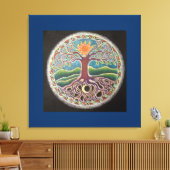 Summer Solstice Tree of Life Mandala Leinwand Prin (Insitu (Wohnzimmer))