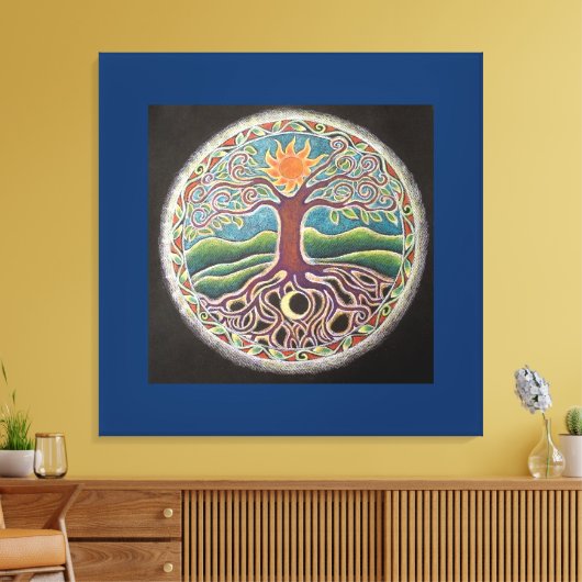 Summer Solstice Tree of Life Mandala Leinwand Prin (Insitu (Wohnzimmer))