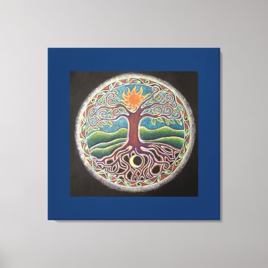 Summer Solstice Tree of Life Mandala Leinwand Prin (Vorderseite)
