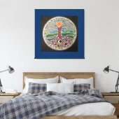 Summer Solstice Tree of Life Mandala Leinwand Prin (Insitu (Schlafzimmer))