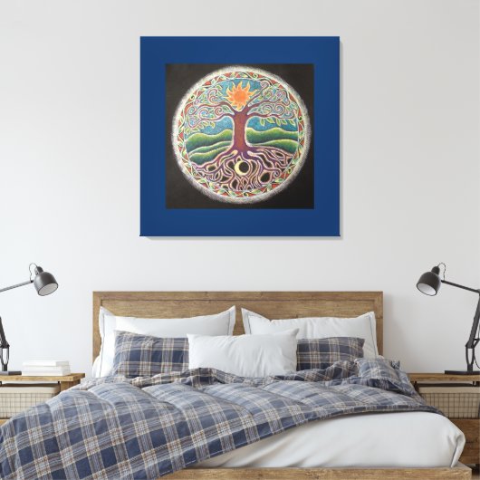 Summer Solstice Tree of Life Mandala Leinwand Prin (Insitu (Schlafzimmer))