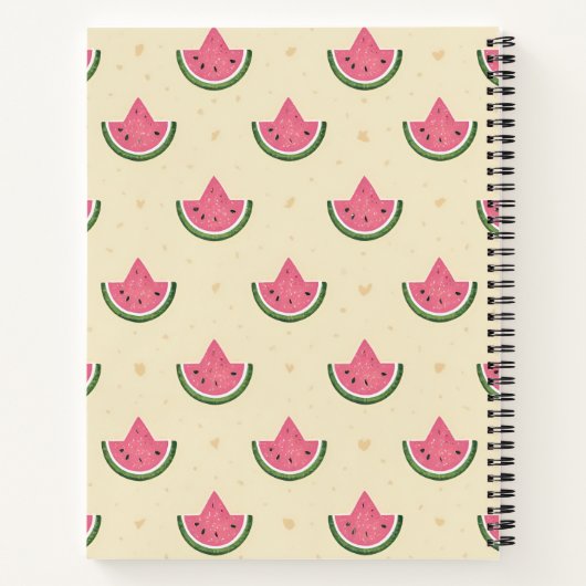 Summer Spiral Notebook von Pink Watermelons Notizblock (Rückseite)