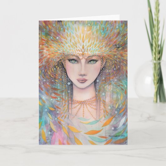 Summer Spirit Fantasy Fairy Goddess Blank Karte (Vorderseite)