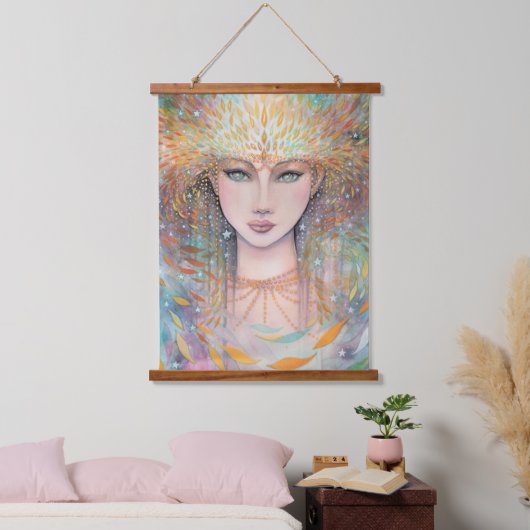 Summer Spirit Mystical Ethereasy Art Wandteppich Mit Holzrahmen (Schlafzimmer)