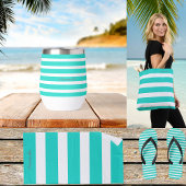 Summer Splash Aqua Bold Stripes Individuelle Name