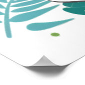 Summer Splash Birthday Tennis Party Poster (Ecke)