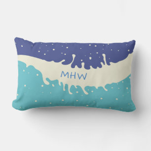 Summer Splash eigene Monogramm Wurfkissen Kissen Für Draußen