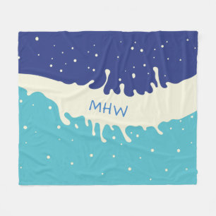Summer Splash kundenspezifische Monogramm Fleecede Fleecedecke