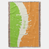 Summer Splash kundenspezifische Monogramm Wurfdeck Decke (Vorderseite Vertikal)