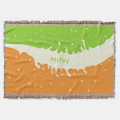 Summer Splash kundenspezifische Monogramm Wurfdeck Decke (Vorderseite)