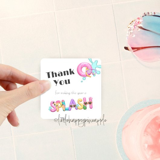 Summer Splash Lehrer Vielen Dank Sticker