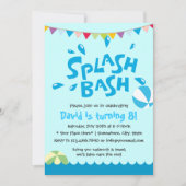 Summer Splash Pool Party Boys Geburtstag Einladung (Vorderseite)