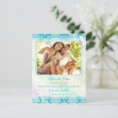 Summer Starfish Wedding Foto Save the Date (Stehend Vorderseite)