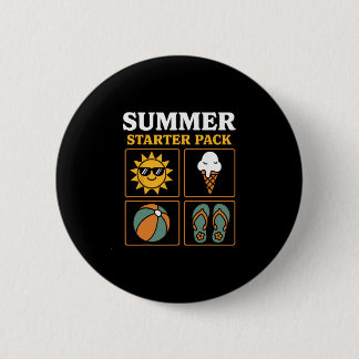 Summer Starter Pack Sun Flip Flops Ll And Ice Crea Button