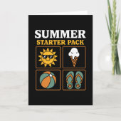 Summer Starter Pack Sun Flip Flops Ll And Ice Crea Karte (Vorderseite)