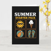 Summer Starter Pack Sun Flip Flops Ll And Ice Crea Karte (Gelbe Blume)