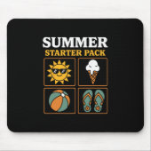 Summer Starter Pack Sun Flip Flops Ll And Ice Crea Mousepad (Vorne)