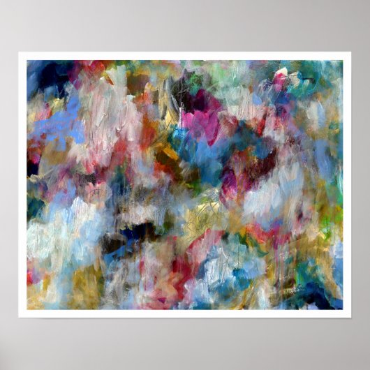 Summer Storm Fine Art Abstrakte Malerei Poster (Vorne)