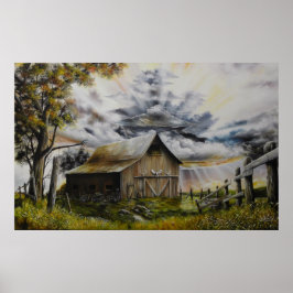 Summer Storm Oil Malposter Poster