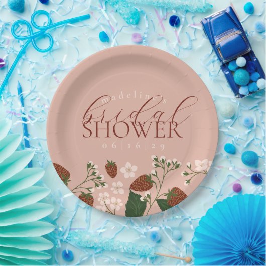 Summer Strawberries Brautparty Pappteller (Party)