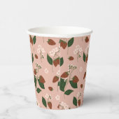 Summer Strawberries Brautparty Personalisiert Pappbecher (Rechts)