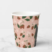Summer Strawberries Brautparty Personalisiert Pappbecher (Vorderseite)