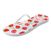 Summer Strawberries Monogram Badesandalen (Schrägansicht)