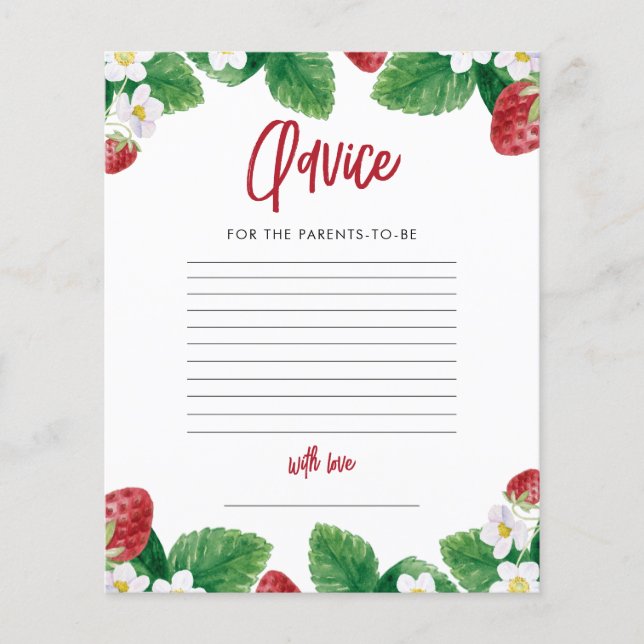 Summer Strawberry Baby Duschberatung Spiel (Vorderseite)