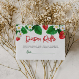 Summer Strawberry Baby Duschdusche Windeln Raffel Begleitkarte
