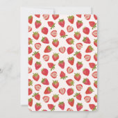 Summer Strawberry Baby Dusche Einladung (Rückseite)