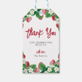 Summer Strawberry Baby Dusche Geschenkanhänger (Vorderseite)