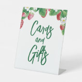 Summer Strawberry Baby Duschkarten Geschenke Sockelschild (Vorderseite)