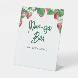 Summer Strawberry Baby Shower Mama-osa-Bar Sockelschild