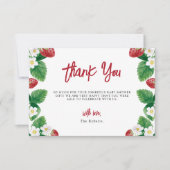 Summer Strawberry Berry Sweet Vielen Dank Dankeskarte (Vorderseite)