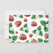 Summer Strawberry Berry Sweet Vielen Dank Dankeskarte (Rückseite)