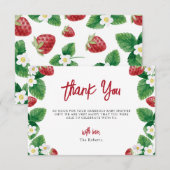 Summer Strawberry Berry Sweet Vielen Dank Dankeskarte (Vorne/Hinten)