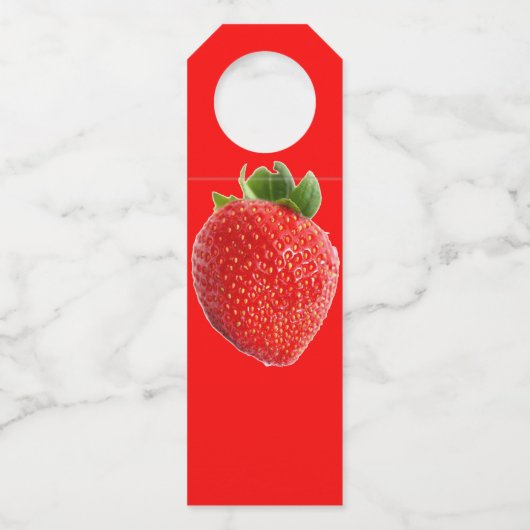Summer Strawberry Flaschenanhänger (Vorderseite)