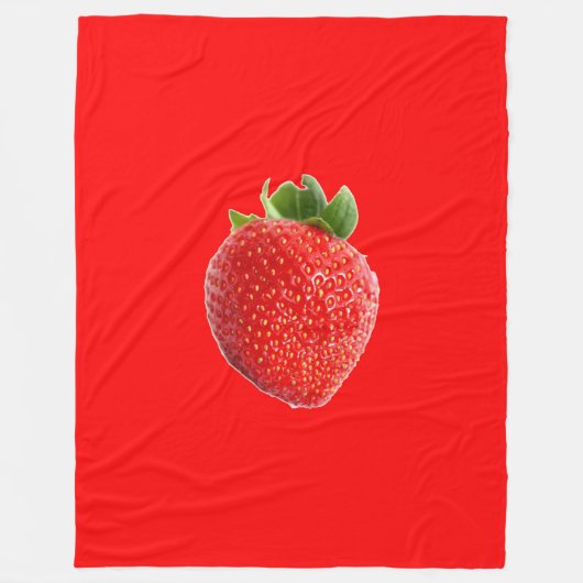 Summer Strawberry Fleecedecke (Vorderseite)
